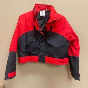 Red & Black Collusion Cropped Jacket